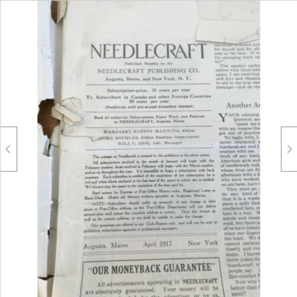 Antique Needlecraft Homemaker Newspaper 1917 Early Advertising Fashion History - Picture 8 of 10